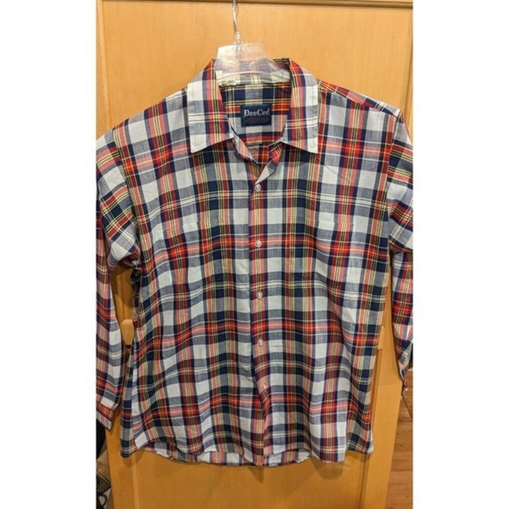 VTG‎ DEE CEE BRAND Size 15-15.5 Long Sleeve Pearl Snap Western Shirt Made In USA